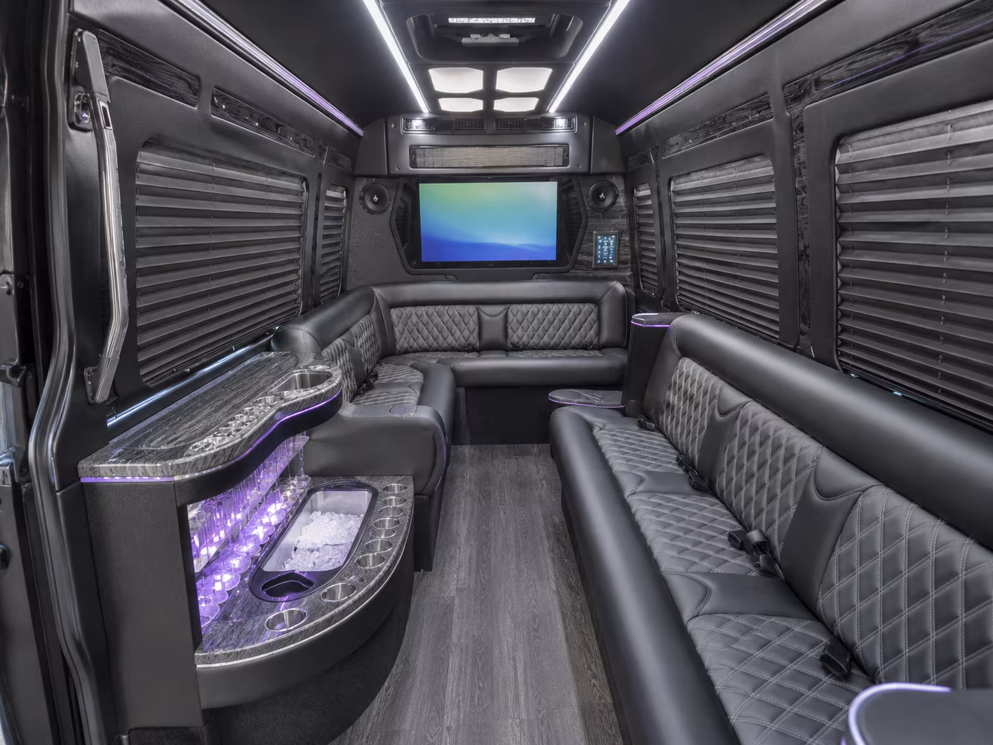 vacaville party bus interior